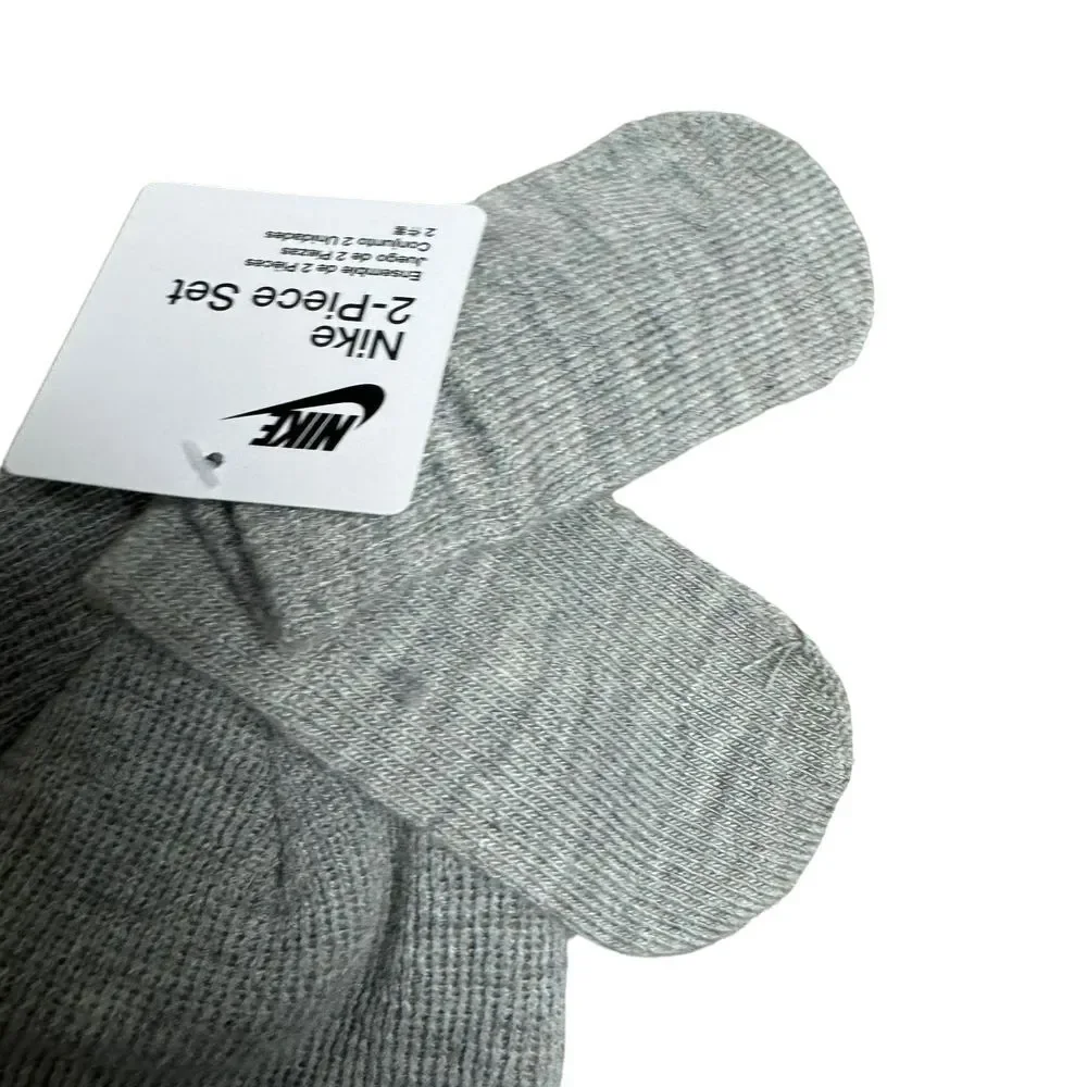 Nike Toddler Girls Size 12/24M Hat‎ and Mittens 2 Piece Set - Grey Pink